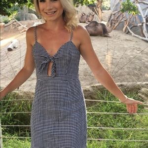 Gingham mini dress